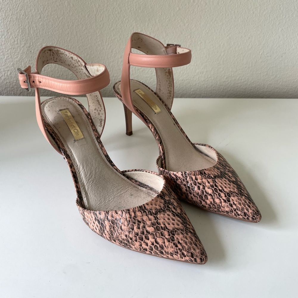 LOUISE ET CIE | Snake Print Heels - Size 7.5